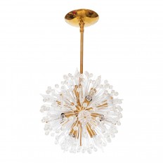 Brass starburst pendant ceiling fixture 